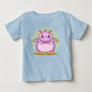 Camiseta De Bebé Personaje de Hippo Feliz