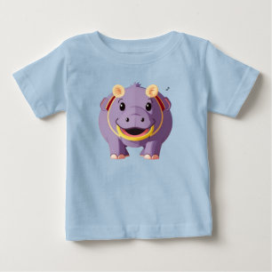 Camiseta De Bebé Personaje de Hippo Feliz