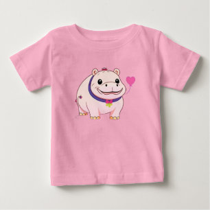 Camiseta De Bebé Personaje de Hippo Feliz