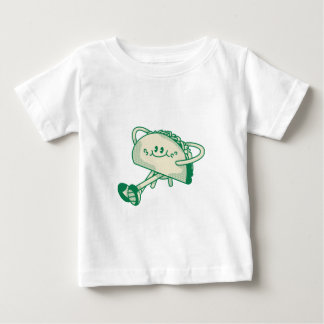 Camiseta De Bebé Personaje de mascota de taco verde lindo caminando