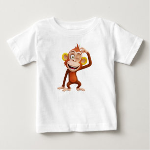 Camiseta De Bebé Personaje de mono de dibujos animados en 3D