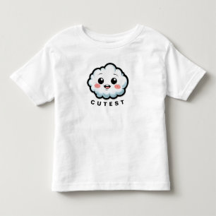 Camiseta De Bebé Personaje de Nube de Dibujos Animados Adorable con