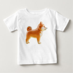 Camiseta De Bebé Personaje de perro Shiba Inu estilizado