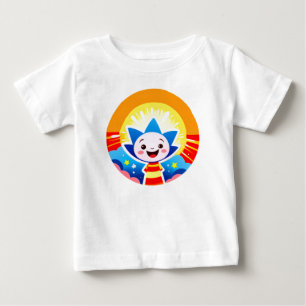 Camiseta De Bebé Personaje de sol de dibujos animados alegre