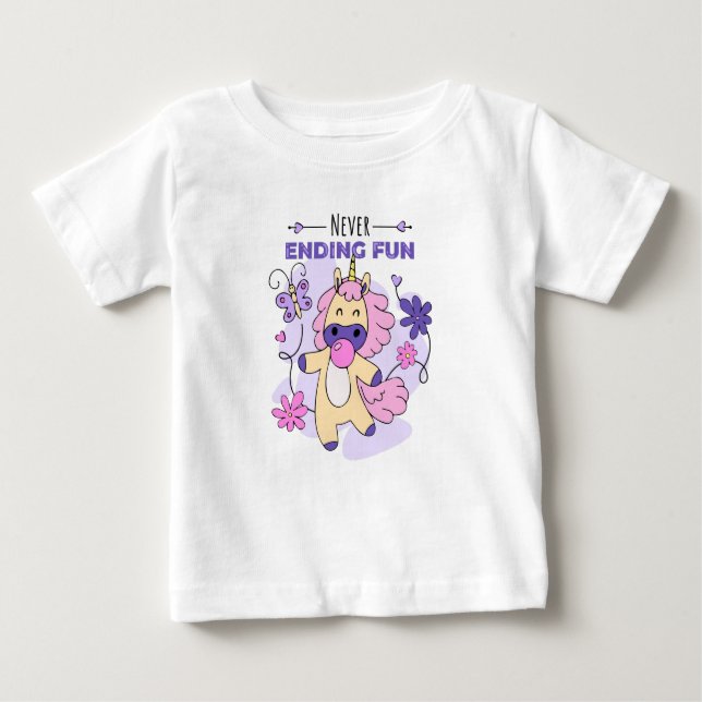 Camiseta De Bebé Personaje Unicornio Gumm Divertido (Anverso)
