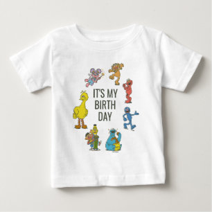 Camiseta De Bebé Personajes antiguos de Sesame Street Cumpleaños Ba