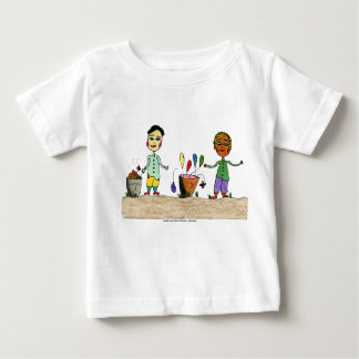 Camiseta De Bebé Personajes de caricatura con cubo de globos.