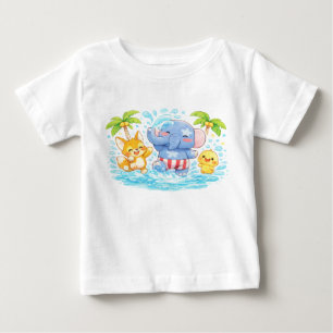 Camiseta De Bebé Personajes de juguete de pastel suave