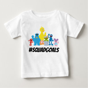Camiseta De Bebé Personajes de la Calle Sésamo   #SQUADGOALS