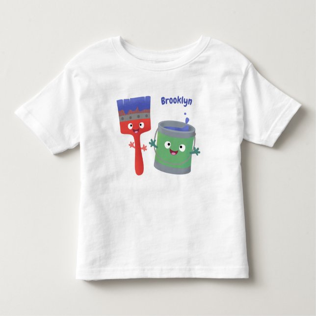 Camiseta De Bebé Personajes de pincel y dibujos animados (Anverso)