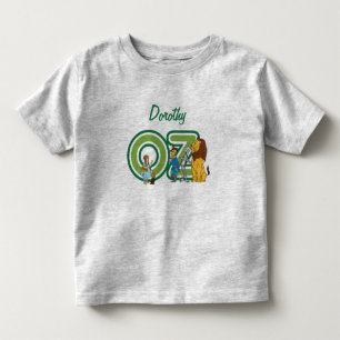 Camiseta De Bebé Personajes y letras de texto vintage del Mago de O