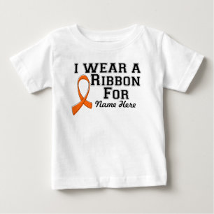 Camiseta De Bebé Personalice el uso de una cinta de opciones Naranj