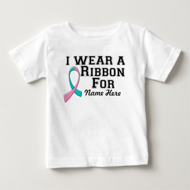 Camiseta De Bebé Personalice el uso de una cinta de opciones Verde  (Anverso)