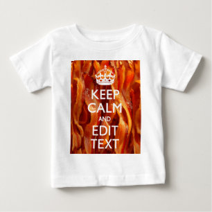 Camiseta De Bebé Personalice esto con Mantener la calma y Sizzling 