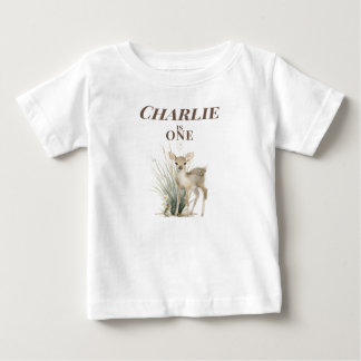 Camiseta De Bebé Personalised Deer 1st Birthday 