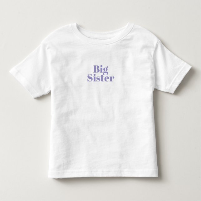 Camiseta De Bebé Personalised Pregnancy Announcement Big Sister. (Anverso)