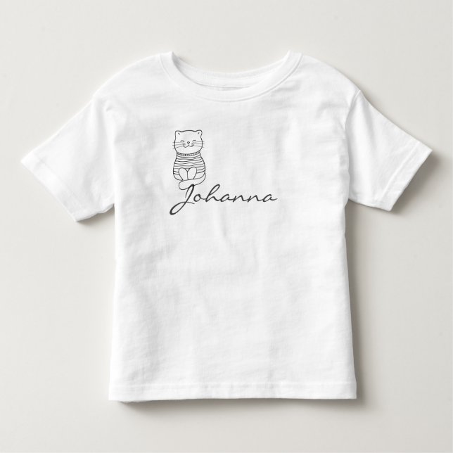 Camiseta De Bebé Personalisiertes Kätzlein T-shirt (Anverso)