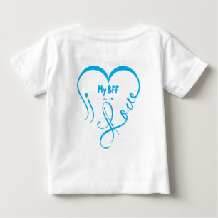 Camiseta De Bebé Personaliza Amo a mi mejor amiga • Tú = ♥