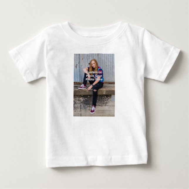 Camiseta De Bebé Personaliza con tu foto (Anverso)