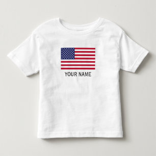 Camiseta De Bebé Personaliza con tu nombre Estados Unidos