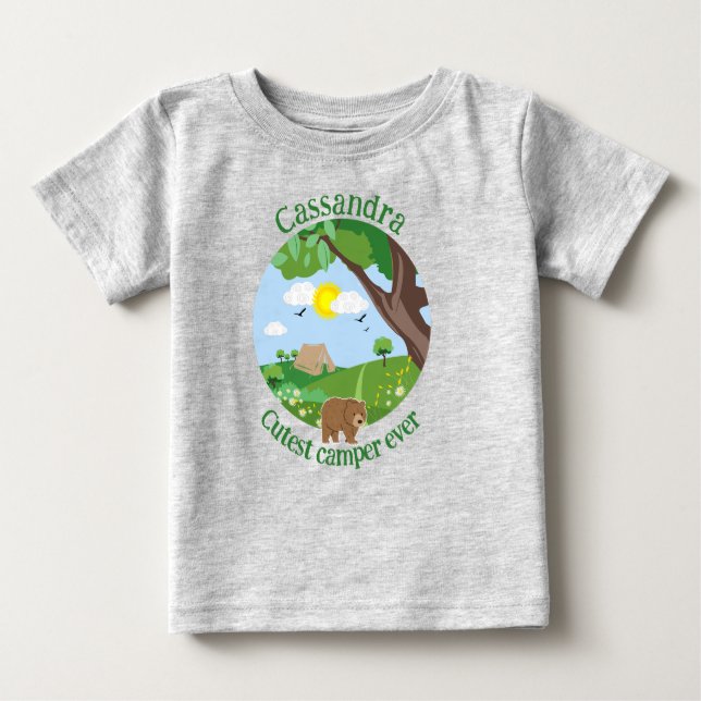 Camiseta De Bebé Personaliza el camper más lindo de todos los tiemp (Anverso)