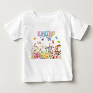 Camiseta De Bebé Personaliza el divertido día de pascua feliz de lo