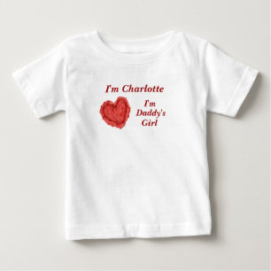 Camiseta De Bebé Personaliza el Nombre - La Niña de Papá