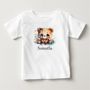 Camiseta De Bebé Personaliza el oso cachorro de la habitación de lo