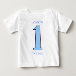 Camiseta De Bebé Personaliza el primer bebé de cumpleaños divertido