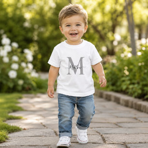 Camiseta De Bebé Personaliza la inicial del monograma del nombre