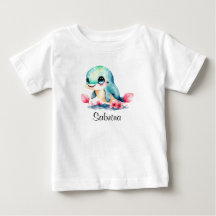 Personaliza Niño Bebé Delfín Acuarela