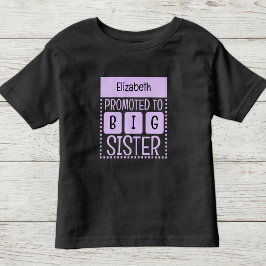 Camiseta De Bebé Personaliza nombre hermana mayor morado