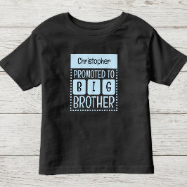 Camiseta De Bebé Personaliza nombre hermano mayor azul