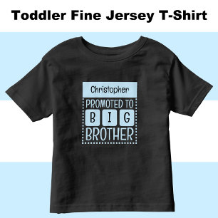 Camiseta De Bebé Personaliza nombre hermano mayor azul