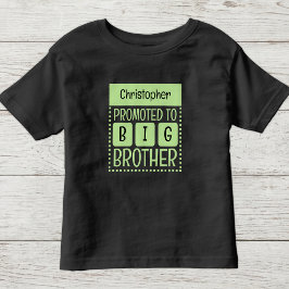 Camiseta De Bebé Personaliza nombre hermano mayor verde