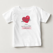 Camiseta de bebé personalizable "Amo a mi mamá y p