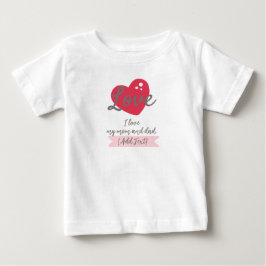 Camiseta de bebé personalizable "Amo a mi mamá y p