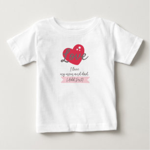 Camiseta de bebé personalizable "Amo a mi mamá y p