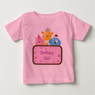 Camiseta De Bebé Personalizable de Chica de cumpleaños de animales