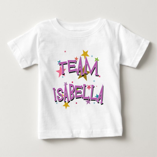 Camiseta De Bebé Personalizable de ISABEL del EQUIPO (Anverso)