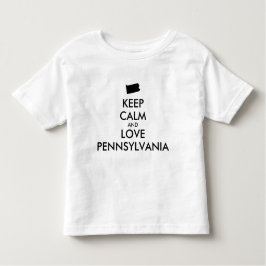 Camiseta De Bebé Personalizable MANTENER LA CALMA Y AMAR A PENNSYLV