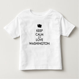 Camiseta De Bebé Personalizable MANTENER LA CALMA Y AMAR A WASHINGT