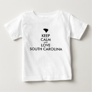 Camiseta De Bebé Personalizable MANTENGA CALMA Y AME A CAROLINA DEL