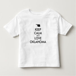 Camiseta De Bebé Personalizable MANTENGA CALMA Y AME A OKLAHOMA