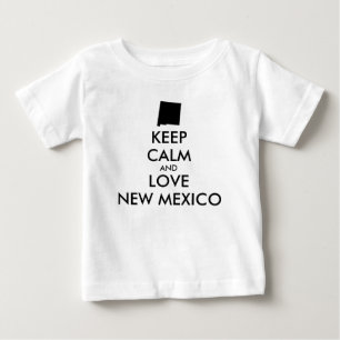 Camiseta De Bebé Personalizable MANTENGA CALMA Y AME NUEVO MÉXICO