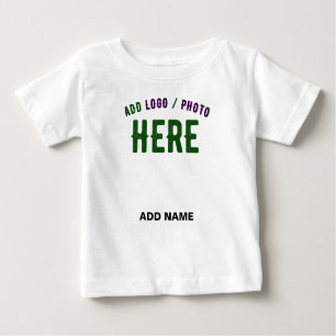 CAMISETA DE BEBÉ PERSONALIZABLE MODERNO ESTILO BLANCO VERIFICADO MA