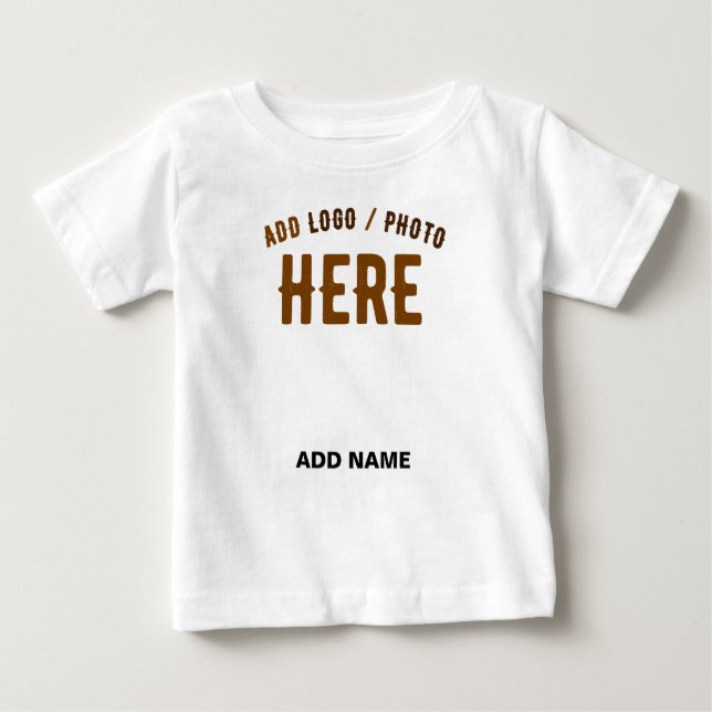 CAMISETA DE BEBÉ PERSONALIZABLE MODERNO ESTILO BLANCO VERIFICADO MA (Anverso)