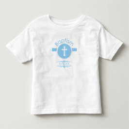 Camiseta De Bebé Personalizable, Niño Azul Hijo de Dios Bautizo