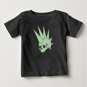 Camiseta De Bebé Personalizable Punk Cráneo sin Jawless Versión 2