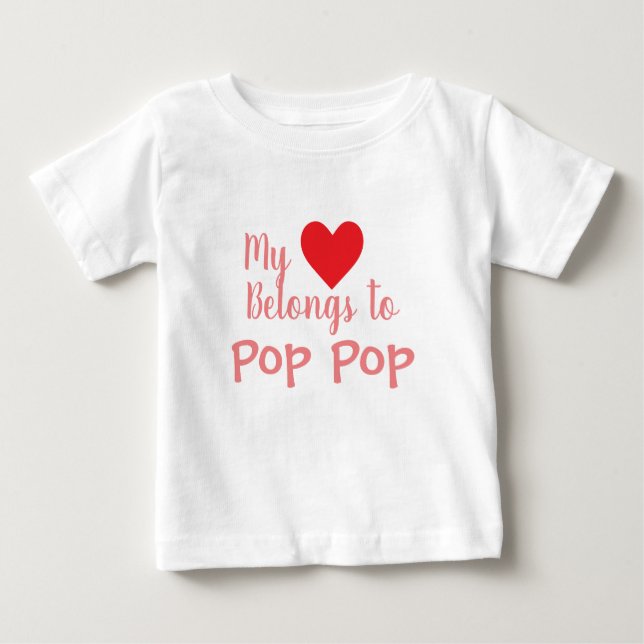 Camiseta De Bebé PERSONALIZABLE que mi corazón te pertenece (Anverso)